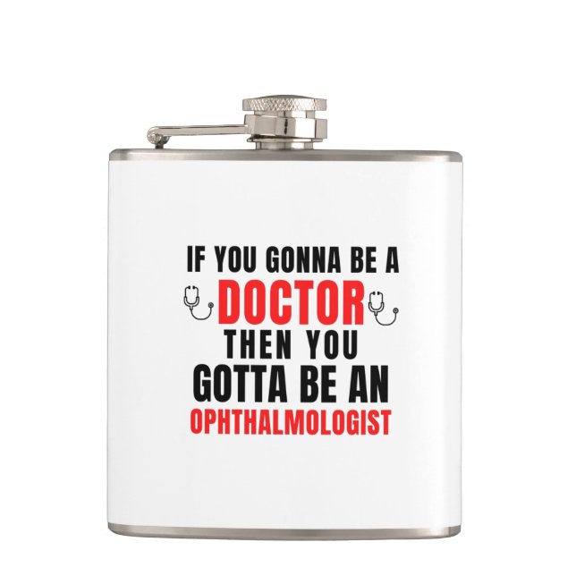 Ophthalmologist Hip Flask (Front)