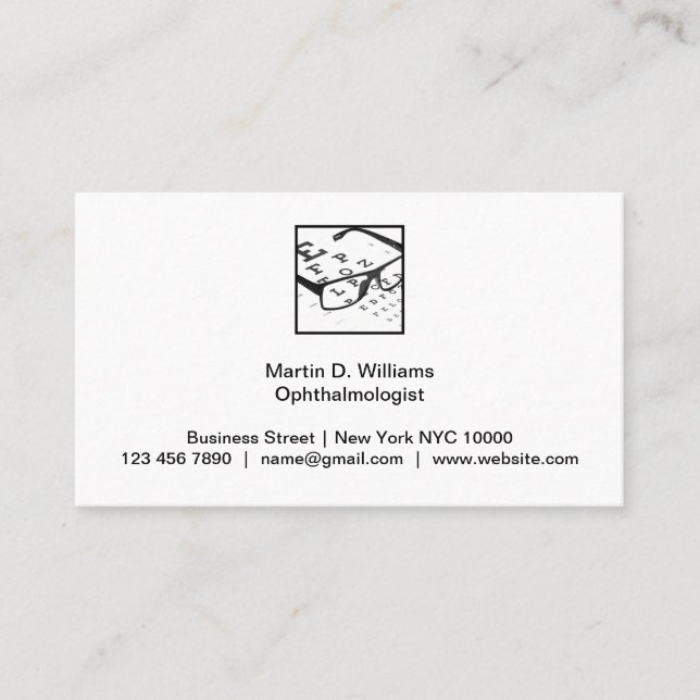 Ophthalmologist Medical Business Cards (Front)