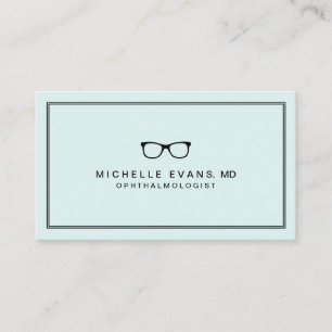 Ophthalmologist Mint Green Business Cards