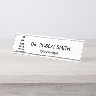"Ophthalmologist" Name Plate