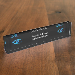 Ophthalmologist Office Executive Desk Name Plate 