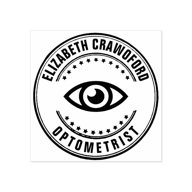 Ophthalmologist Optometrist Optician Test Vision Rubber Stamp (Imprint)