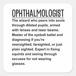 Ophthalmologist  square sticker