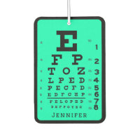 Ophthalmology Eye Chart Teal & Black Personalised
