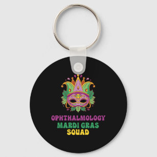 Ophthalmology Nurse Mardi Gras Squad Key Ring