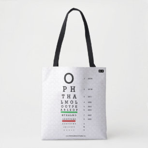 Ophthalmology Pearls Visual Acuity Chart Tote Bag