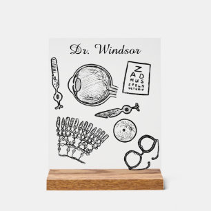 Ophthalmology Sketches Acrylic Sign