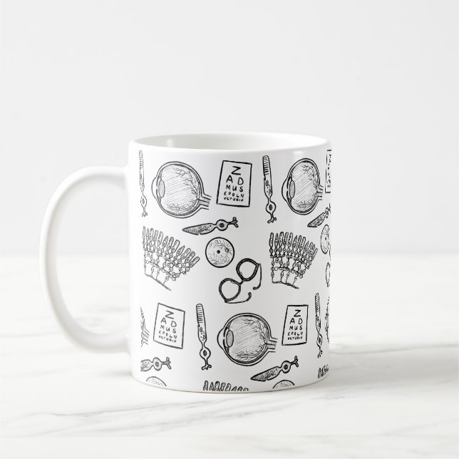 Ophthalmology Sketches Coffee Mug (Left)