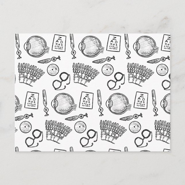 Ophthalmology Sketches Postcard (Front)