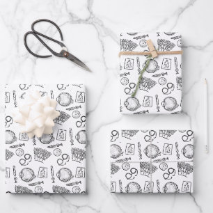 Ophthalmology Sketches Wrapping Paper Sheet