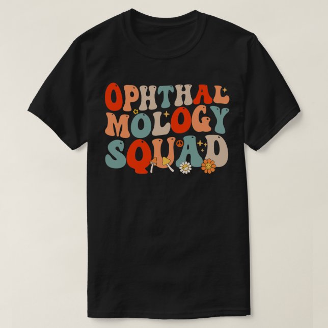 Ophthalmology Squad Retro Style 3 T-Shirt (Design Front)