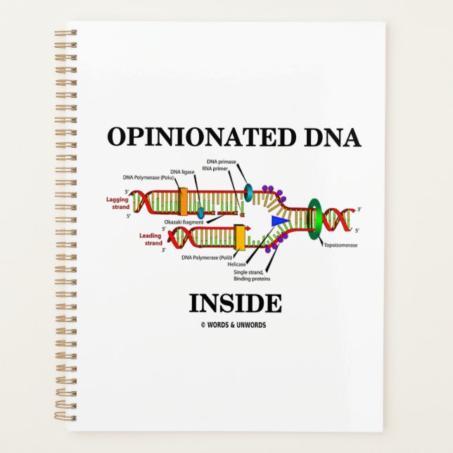 Opinionated DNA Inside DNA Replication Humour Planner (Front)