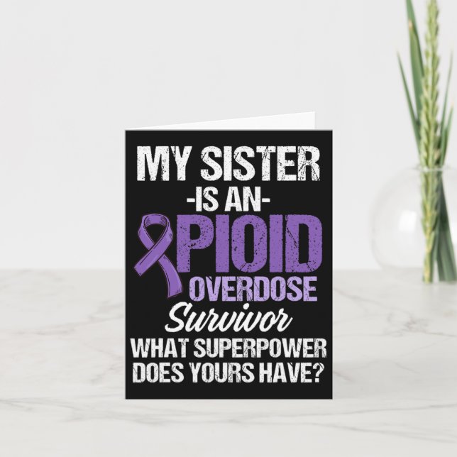 Opioid Overdose Awareness Warrior Survivor 16  Card (Front)