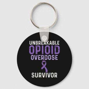 Opioid Overdose Awareness Warrior Survivor 19 Key Ring