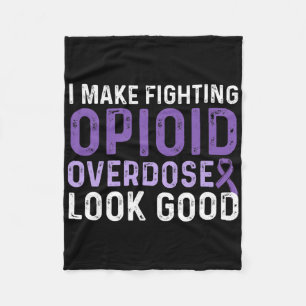 Opioid Overdose Awareness Warrior Survivor 1 Fleece Blanket