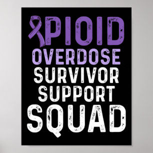 Opioid Overdose Awareness Warrior Survivor 25 Poster