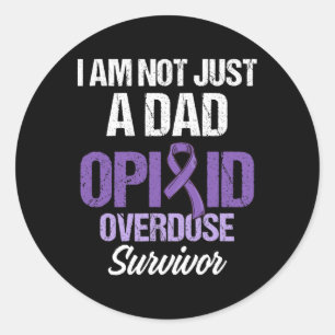 Opioid Overdose Awareness Warrior Survivor 2  Classic Round Sticker
