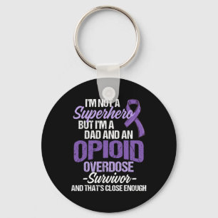 Opioid Overdose Awareness Warrior Survivor 32 Key Ring
