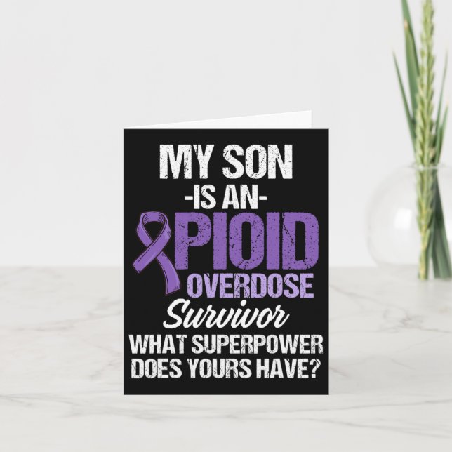 Opioid Overdose Awareness Warrior Survivor 33  Card (Front)