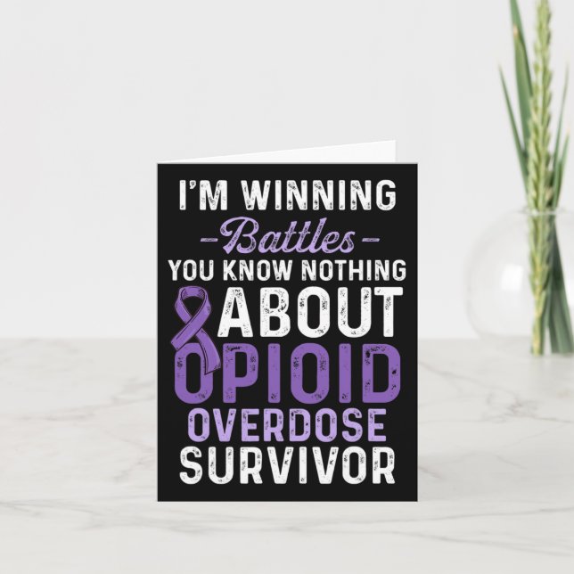 Opioid Overdose Awareness Warrior Survivor 43  Card (Front)