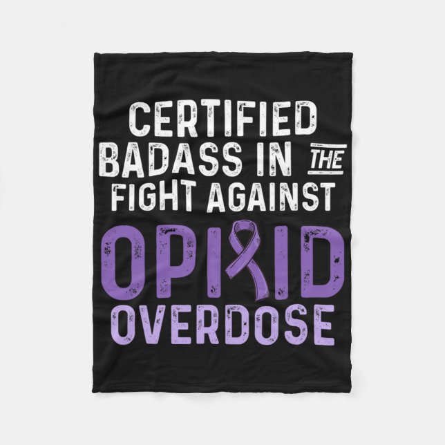 Opioid Overdose Awareness Warrior Survivor 6  Fleece Blanket (Front)