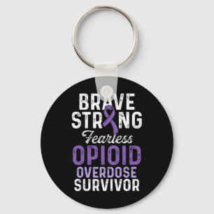Opioid Overdose Awareness Warrior Survivor Key Ring