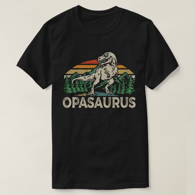 Oposaurus Dinosaur Grandpa Saurus Father's Day  T-Shirt (Design Front)