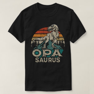 Oposaurus Dinosaur Grandpa Saurus Father's Day  T-Shirt