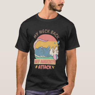 Opossum Anxiety Attack Funny Sarcastic Meme Retro T-Shirt