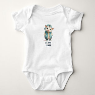 Opossum Birthday Romper • Woodland Animal Outfit Baby Bodysuit