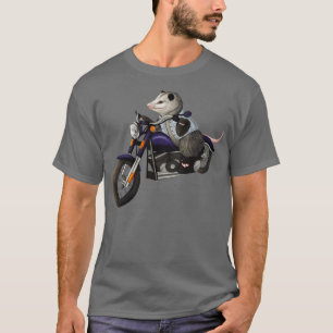Opossum cruising on a motorcycle T-Shirt