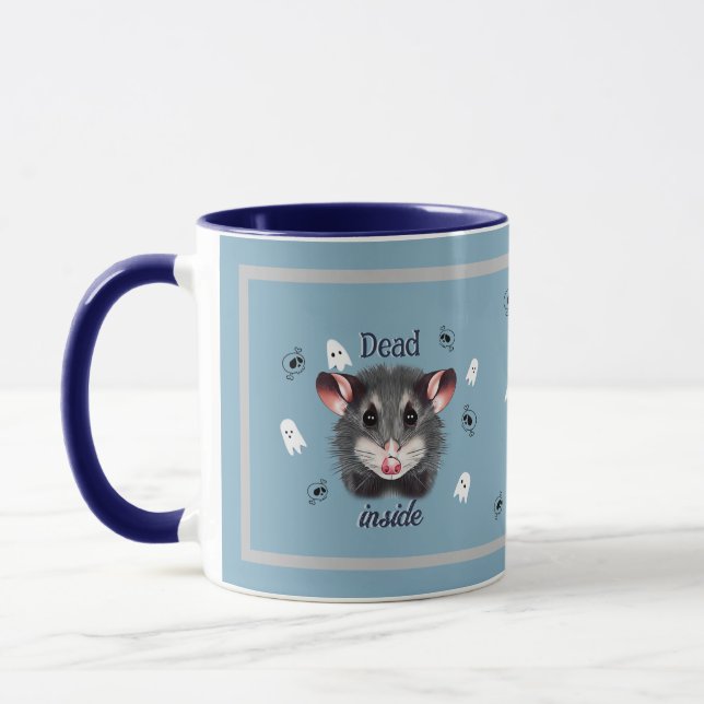 Opossum Dead Inside Acrylic Mug (Left)