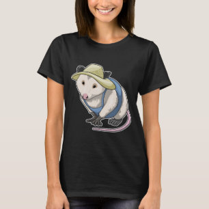 Opossum Farmer Hat T-Shirt