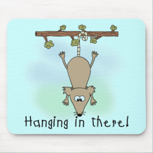 Opossum Hanging in There Mouse Mat