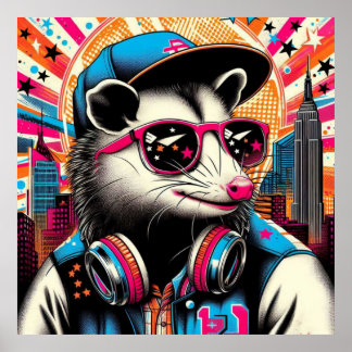 OPOSSUM IN THE BIG CITY-5 POSTER