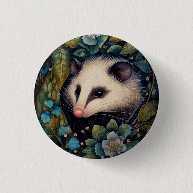  Opossum in the Brambles Button (Front)
