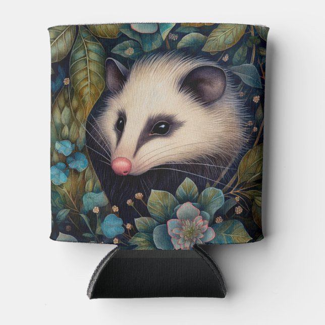 Opossum in the Brambles  Can Cooler (Front)