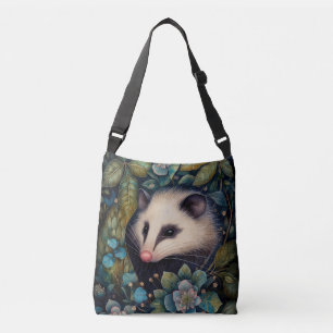 Opossum in the Brambles Crossbody Bag