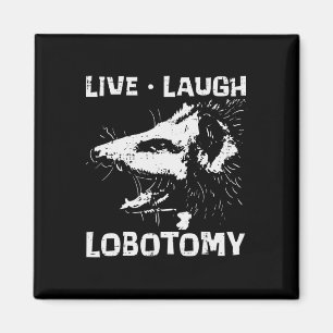 Opossum Live Love Lobotomy Possum Street Trash Cat Magnet