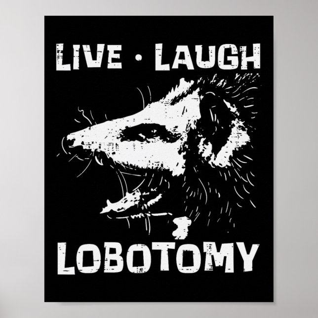 Opossum Live Love Lobotomy Possum Street Trash Cat Poster (Front)