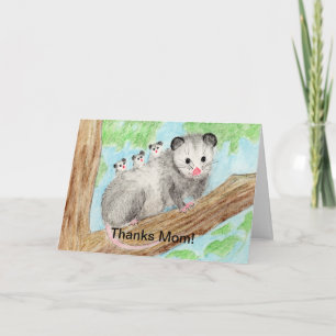 Opossum Mum Card