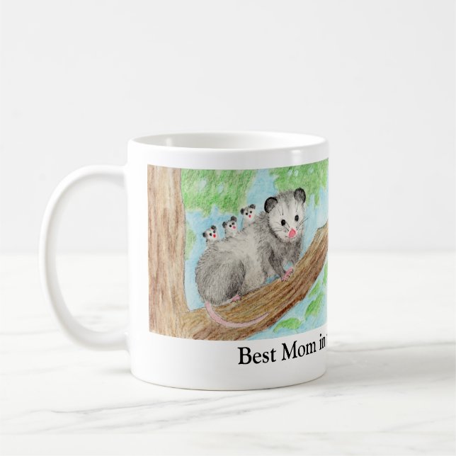 Opossum Mum Coffee Mug (Left)