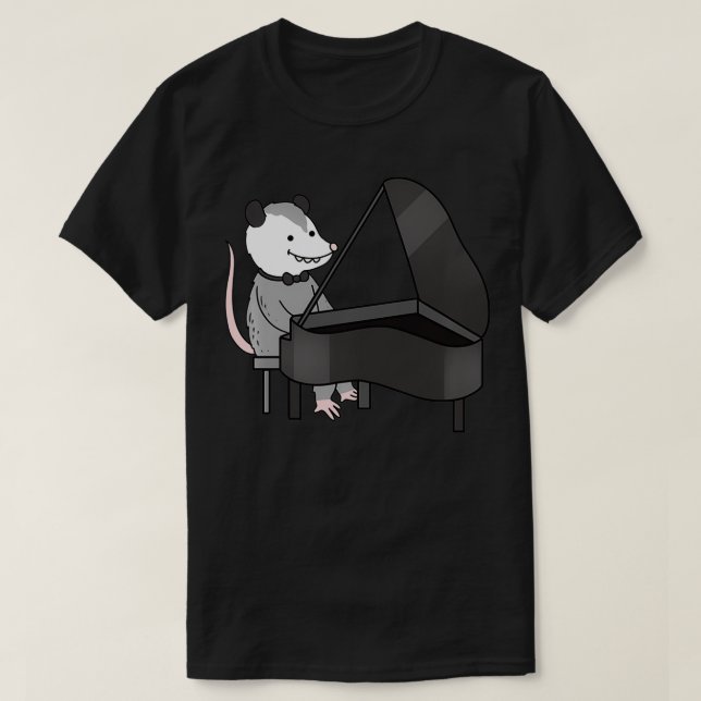 Opossum Playing Piano Pullover  (Design Front)