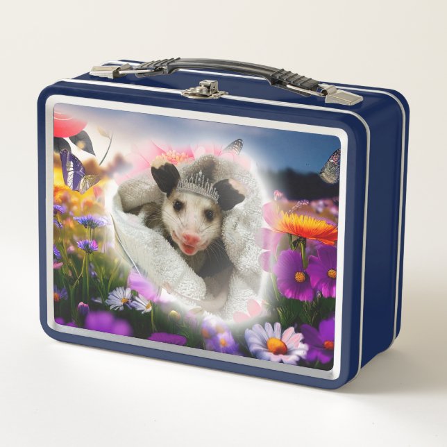 Opossum Possum Metal Lunch Box (Front)