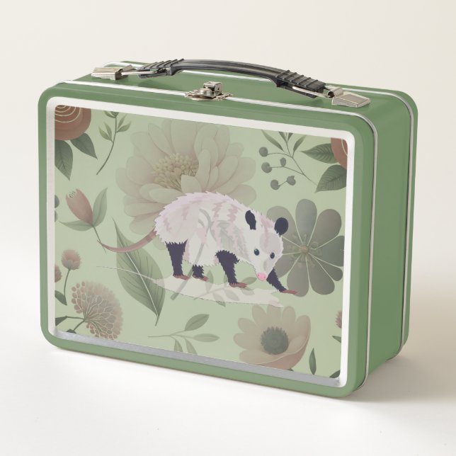 Opossum Possum Metal Lunch Box (Front)