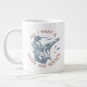 Opossum Possum Wishing For Love Funny Animal Meme Large Coffee Mug