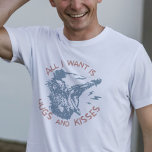 Opossum Possum Wishing For Love Funny Animal Meme T-Shirt<br><div class="desc">Embrace the quirky charm of our funny opossum t-shirt! This hilarious tee features a loveable opossum enthusiastically declaring its need for affection in a witty and ironic twist. Perfect for the single Valentine's Day vibe, this meme-inspired design is a great gift for any possum lover or your best friend with...</div>