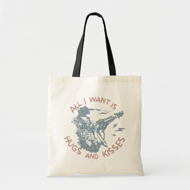 Opossum Possum Wishing For Love Funny Animal Meme Tote Bag (Front)