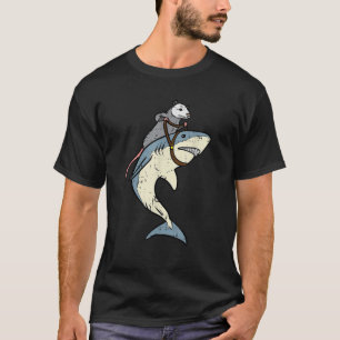 Opossum Riding Shark Fun Possum Men Boys Kids Todd T-Shirt