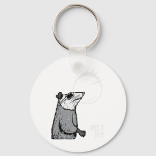 Opossum Solar Eclipse 2024 Totality April 8 Men Wo Key Ring